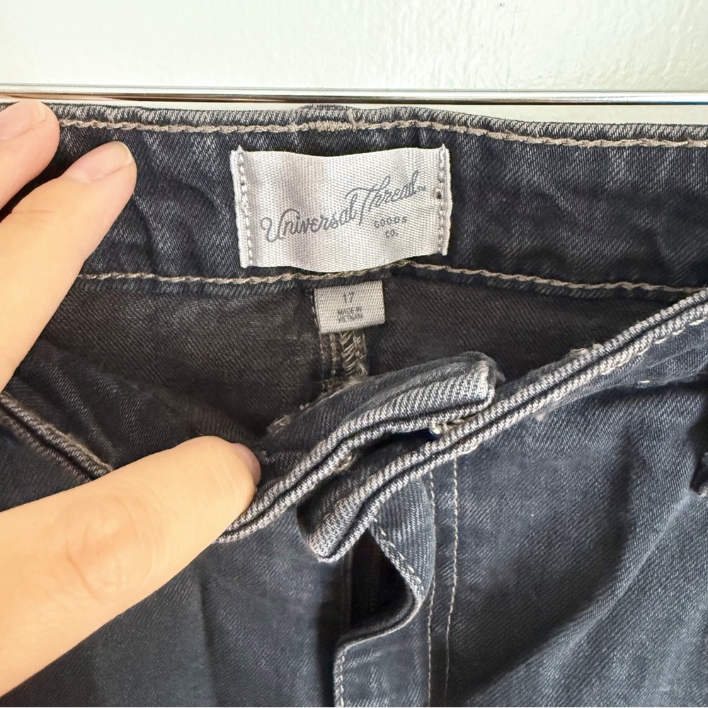 Universal Thread Dark Wash Denim Skirt Knee-length Casual - Picture 5 of 9